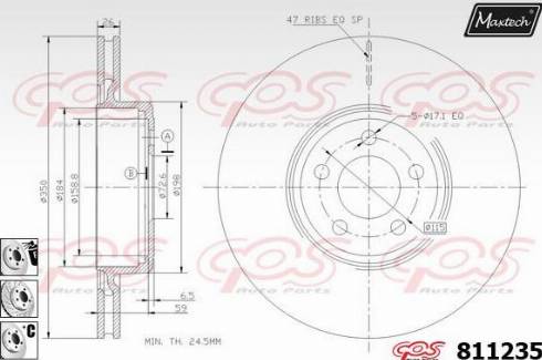 Maxtech 811235.6980 - Disque de frein cwaw.fr