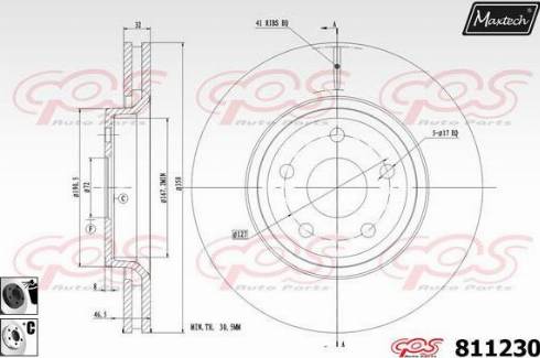 Maxtech 811230.6060 - Disque de frein cwaw.fr