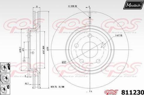 Maxtech 811230.6880 - Disque de frein cwaw.fr