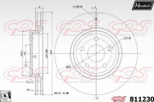 Maxtech 811230.0080 - Disque de frein cwaw.fr