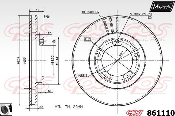 Maxtech 811230 - Disque de frein cwaw.fr