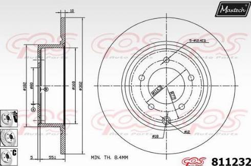 Maxtech 811232.6880 - Disque de frein cwaw.fr