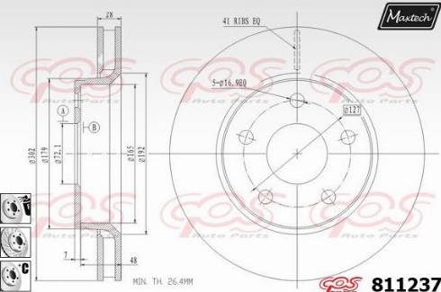 Maxtech 811237.6880 - Disque de frein cwaw.fr