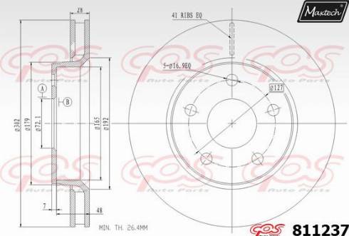 Maxtech 811237.0000 - Disque de frein cwaw.fr