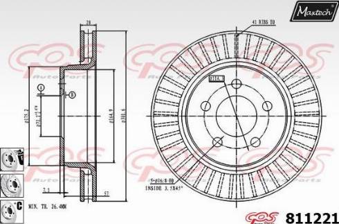 Maxtech 811221.6980 - Disque de frein cwaw.fr