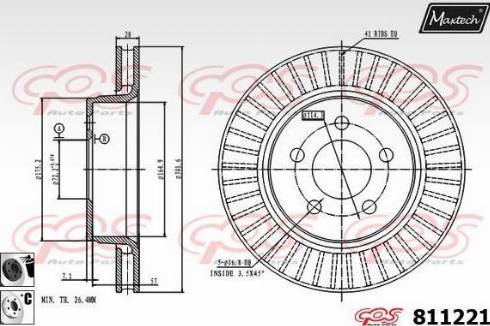 Maxtech 811221.6060 - Disque de frein cwaw.fr