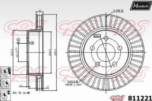 Maxtech 811221.6880 - Disque de frein cwaw.fr