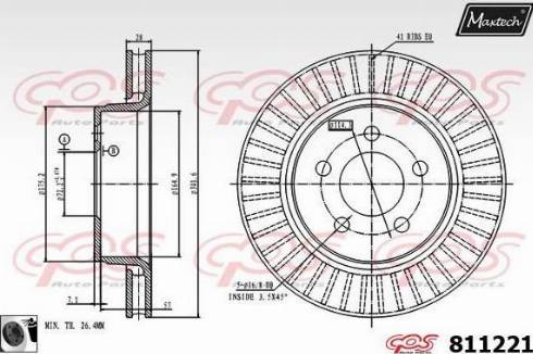 Maxtech 811221.0060 - Disque de frein cwaw.fr