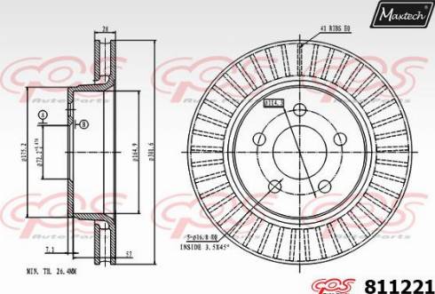 Maxtech 811221.0000 - Disque de frein cwaw.fr