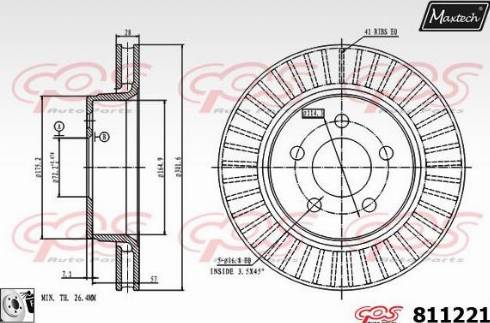 Maxtech 811221.0080 - Disque de frein cwaw.fr