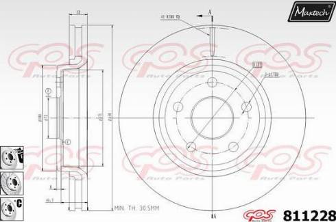 Maxtech 811228.6880 - Disque de frein cwaw.fr