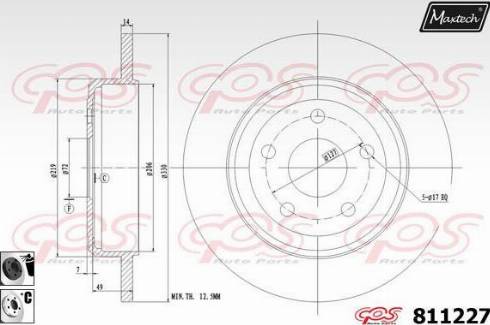 Maxtech 811227.6060 - Disque de frein cwaw.fr