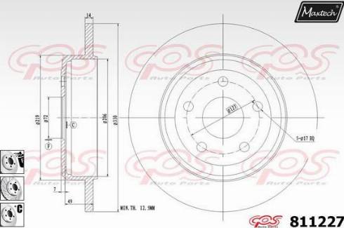 Maxtech 811227.6880 - Disque de frein cwaw.fr