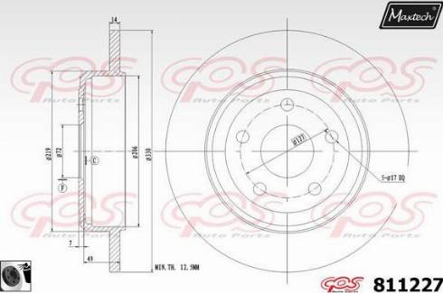 Maxtech 811227.0060 - Disque de frein cwaw.fr