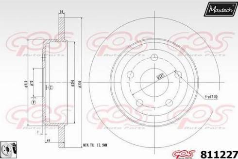 Maxtech 811227.0080 - Disque de frein cwaw.fr