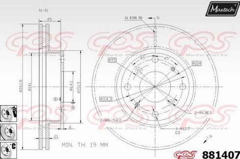 Maxtech 881407.6980 - Disque de frein cwaw.fr