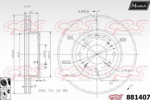 Maxtech 881407.6060 - Disque de frein cwaw.fr