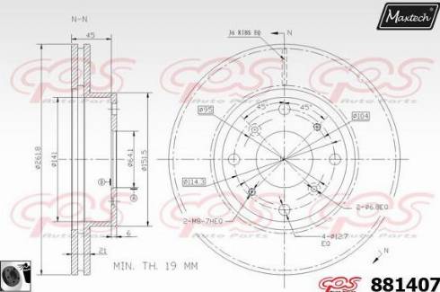 Maxtech 881407.0060 - Disque de frein cwaw.fr