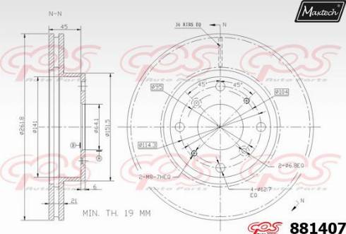 Maxtech 881407.0000 - Disque de frein cwaw.fr