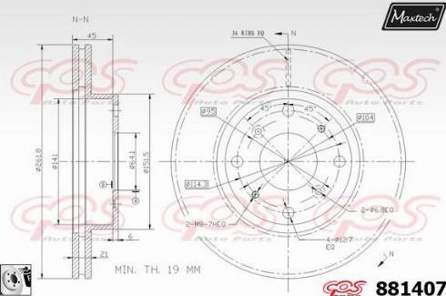 Maxtech 881407.0080 - Disque de frein cwaw.fr