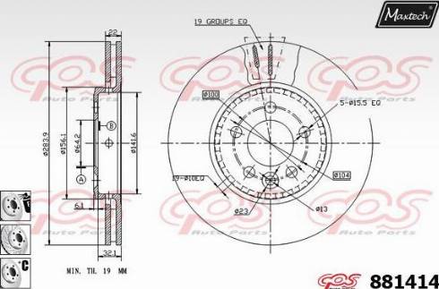 Maxtech 881414.6980 - Disque de frein cwaw.fr