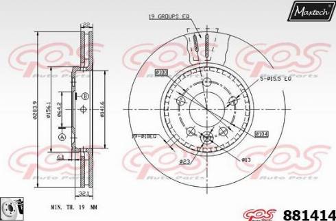 Maxtech 881414.0080 - Disque de frein cwaw.fr