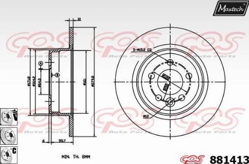 Maxtech 881413.6980 - Disque de frein cwaw.fr