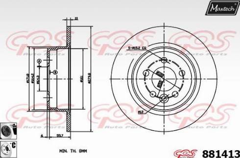 Maxtech 881413.6060 - Disque de frein cwaw.fr