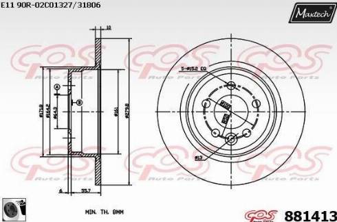 Maxtech 881413.0060 - Disque de frein cwaw.fr