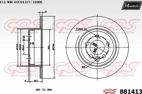 Maxtech 881413.0000 - Disque de frein cwaw.fr