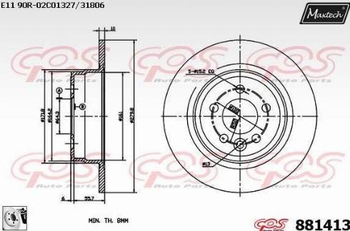 Maxtech 881413.0080 - Disque de frein cwaw.fr