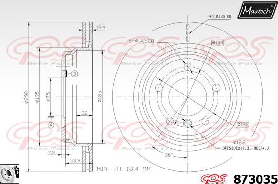 Maxtech 881413 - Disque de frein cwaw.fr