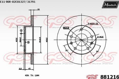 Maxtech 881216.0000 - Disque de frein cwaw.fr