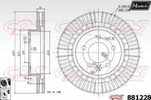 Maxtech 881228.6060 - Disque de frein cwaw.fr