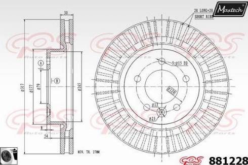 Maxtech 881228.0060 - Disque de frein cwaw.fr