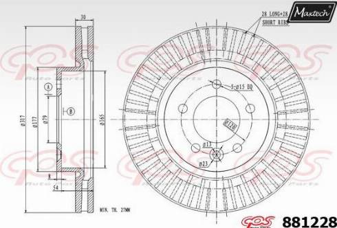 Maxtech 881228.0000 - Disque de frein cwaw.fr