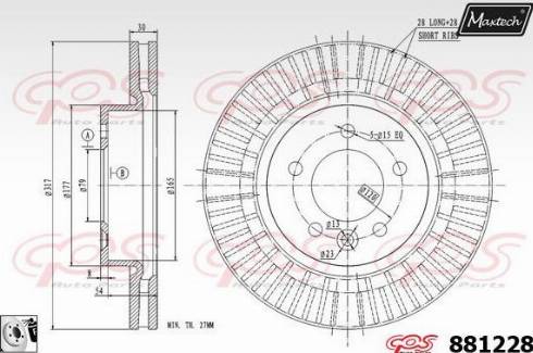 Maxtech 881228.0080 - Disque de frein cwaw.fr