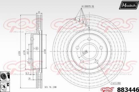 Maxtech 883446.6060 - Disque de frein cwaw.fr