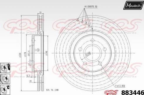 Maxtech 883446.6880 - Disque de frein cwaw.fr