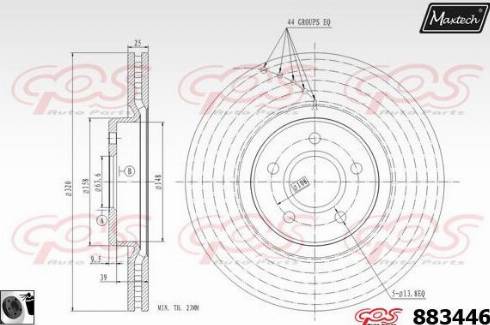 Maxtech 883446.0060 - Disque de frein cwaw.fr