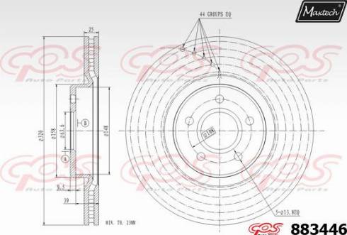 Maxtech 883446.0000 - Disque de frein cwaw.fr