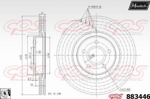 Maxtech 883446.0080 - Disque de frein cwaw.fr