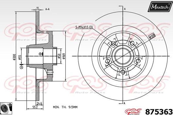 Maxtech 883446 - Disque de frein cwaw.fr