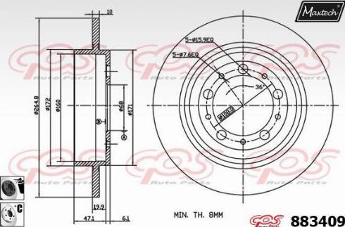 Maxtech 883409.6060 - Disque de frein cwaw.fr