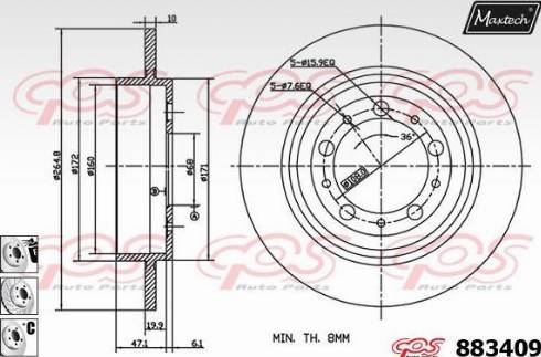 Maxtech 883409.6880 - Disque de frein cwaw.fr