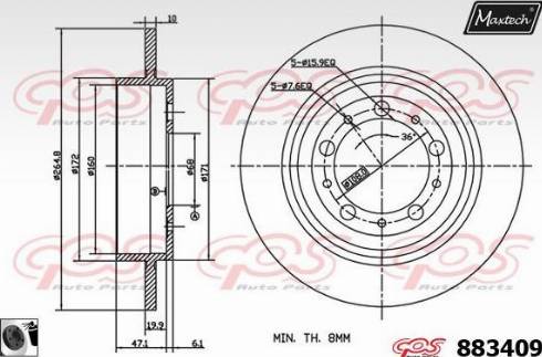 Maxtech 883409.0060 - Disque de frein cwaw.fr