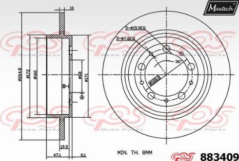 Maxtech 883409.0000 - Disque de frein cwaw.fr