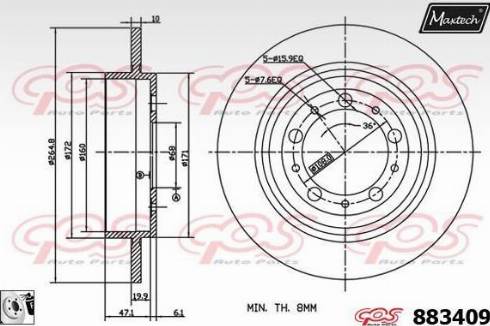 Maxtech 883409.0080 - Disque de frein cwaw.fr