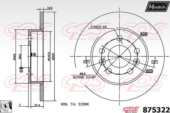 Maxtech 883404 - Disque de frein cwaw.fr