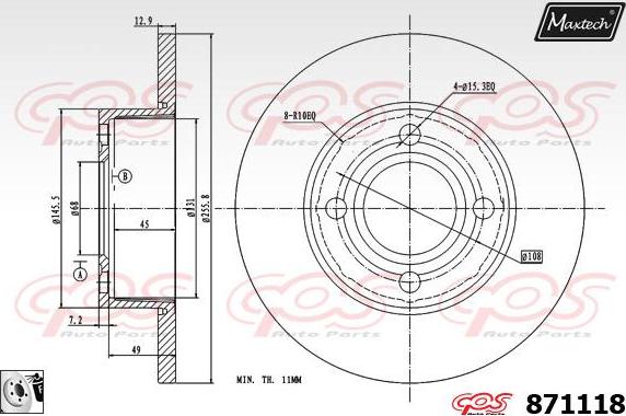 Maxtech 883405 - Disque de frein cwaw.fr